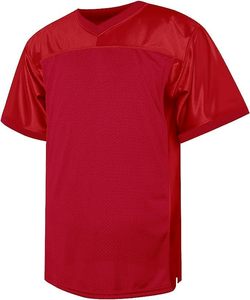 Maillot de football respirant grande taille à manches courtes en maille pour entraînement sportif uni - Product Image 2