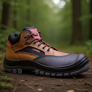 Bottes de sécurité en cuir Sherpa S3 EN20345 Taille 40 Marron/Rouge - Chaussure de travail durable - Product Image 3
