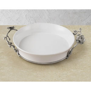 Deluxe Quality Round Shape Food <b>Mixing</b> <b>Bowl</b> with Designer Stand White Powder Coated <b>Metal</b> Soup <b>Bowl</b> for Wedding Events - Product Image 2