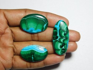 3pcs Natural Azurite Malachite Lot Gemstone Top Quality Cabochons Loose Precious Jewelry 129 Cts - Product Image 4