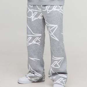 Vente en gros de survêtements gris avec logo imprimé sur mesure pour hommes, survêtements vintage très exigeants pour l'hiver, ensembles personnalisés respirants pour hommes - Product Image 3