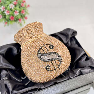 Handmade Crystal Pearl PU Leather Clutch Purse Evening Party Wedding Bridal Handbag Elegant Designer Rhinestone Bag Wholesale - Product Image 2