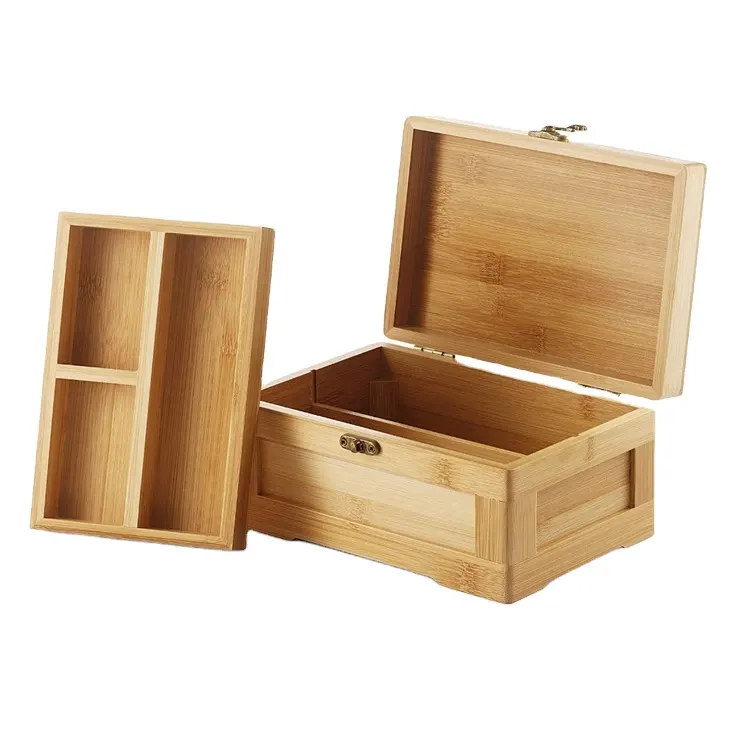 Factory Supply Kleine hölzerne Aufbewahrung kisten Behälter Leere Geschenk boxen Unvollendete Holzkiste Geschenk Günstige Bulk Sliding Holz Wein Bo