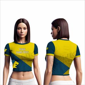 Camisetas Cortas de Mujer de Alta Calidad Más Vendidas en Oferta Online, Camisetas Cortas de Mujer con Color Personalizado - Product Image 3