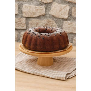 Support de présentation de dessert ovale en bambou écologique, rehausseur de gâteau, 25x6cm, facile à nettoyer - Product Image 3