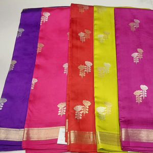 Saree indien élégant fabriqué à la main en soie pure 100% tenue ethnique de qualité supérieure pour les mariages occasions festives et les grandes célébrations - Product Image 1