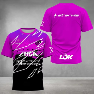 Camiseta Deportiva Unisex de Verano para Fútbol y Tenis, con Estampado por Transferencia Térmica, Tallas Grandes, Informal, de Secado Rápido y Transpirable, de Manga Corta - Product Image 2