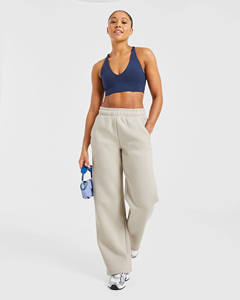 Derniers pantalons de jogging 100% coton pour femmes avec logo personnalisé pour femmes avec jambe droite et tissu polaire doux au toucher pour l'hiver - Product Image 3