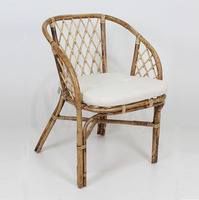 Fauteuil de loisirs moderne en rotin Shibori pour salon et salle à manger avec housse amovible, mobilier de maison