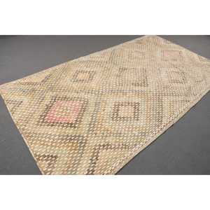 Alfombra Vintage de 5.2x9.8 pies, Alfombra Turca Grande, Alfombra Floral Marrón - Product Image 2