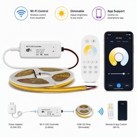 Bande lumineuse LED COB à CRI élevé Ra95+, sans points lumineux, 528 LED/m, DC24V, éclairage linéaire flexible pour musée et vitrine de luxe, IP20