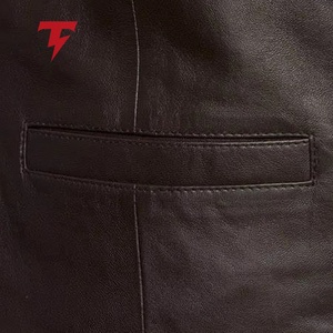 Promotion Fashion Wear New Men Genuine <b>Leather</b> <b>Vest</b> High Quality Waterproof Triple Breasted Button Casual Outerwear Knitted - Product Image 5