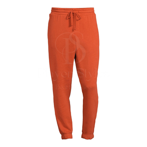 Pantalones de chándal elásticos para hombre, pantalones deportivos de algodón ligeros, bolsillo lateral, Parte delantera plana, liso, teñido, recto, informal - Product Image 5