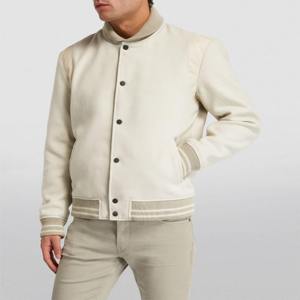 Veste universitaire respirante en laine et tissu de haute qualité Vêtements d'extérieur à logo avant durable pour vêtements de sport décontractés d'hiver - Product Image 6