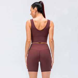 Ensembles de gymnastique personnalisés pour femmes ensemble de yoga 2 pièces sans couture vêtements de fitness grande taille ensemble de vêtements de sport d'entraînement solides délavés pour femmes - Product Image 2