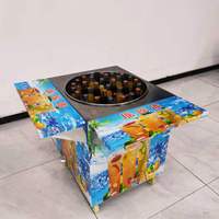 Chariot à glace mobile compact pliable avec comptoir, distributeur de boissons froides, pack de base pour petites entreprises de rue