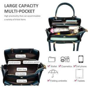 Sacs à main pour femmes, mode, fabrication OEM, vente en gros, sacs à main en cuir, cuir PU avec doublure en toile et décoration brodée - Product Image 3