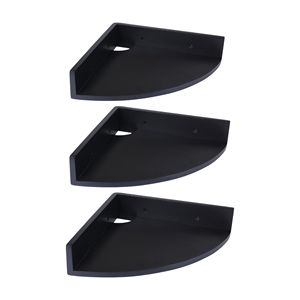 Warm Acacia Wood Corner <b>Shelf</b> Floating <b>Wall</b> Mount for Stylish Storage & Display Perfect for <b>Living</b> <b>Room</b> Decor, Books, Plants - Product Image 1