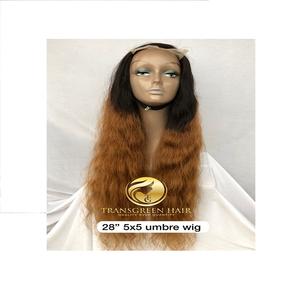 Vente en gros d'extensions de cheveux humains vierges 100% 28 ''pour Ombre 5x5 Wavy HD Lace Closure Perruques Black Cambodgian Mink Indian Temple - Product Image 1