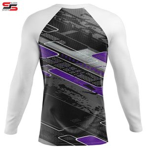 Camiseta personalizada de talla grande para hombre Rash Guard UPF 50 + manga larga surf traje de baño MMA BJJ Jiu Jitsu Rashguard Top - Product Image 2
