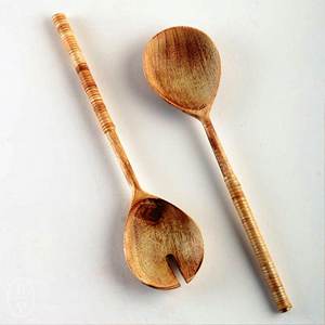 Ensemble de serveurs à salade en bois et résine artisanale, écologique, lavable au lave-vaisselle, outils à salade, cuisine à domicile, fabriqué en Inde - Product Image 6