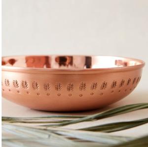 Lot de 2 bols de service en cuivre de qualité supérieure martelés utilisés pour la vaisselle de cuisine et de fête - Product Image 5