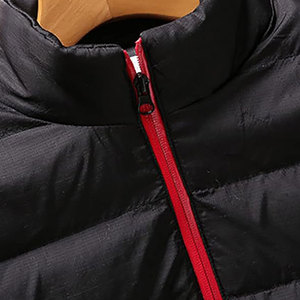 Veste d'hiver légère OEM pour hommes chaude noire longue longueur avec capuche rembourrée imperméable en tissu Vestes pour hommes - Product Image 5