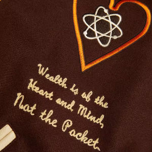 Ropa personalizada, ropa de calle de gran tamaño, Mangas de cuero genuino, chaqueta universitaria de lana para hombre, chaqueta Letterman - Product Image 4