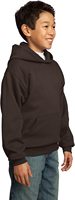 Sweat-shirt à capuche unisexe pour enfants, couleur unie, décontracté, coupe ample, anti-plis, polyester/coton, vêtement d'hiver