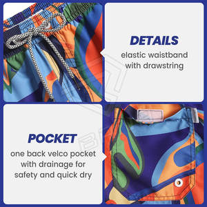 Logo personnalisé Shorts de bain pour hommes Shorts de plage Shorts de bain pour hommes Maillots de bain pour l'été Plage à séchage rapide Sublimation - Product Image 3