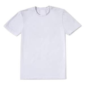Blanco OEM/ODM venta al por mayor peso pesado Slim Fit diseño alto algodón Jersey todo estampado y tamaño personalizado hombres mujeres camiseta Unisex - Product Image 4