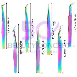 Pinzas para Extensión de Pestañas Rectas y Curvas, del Mejor Material, Color Arcoíris, Duraderas, Precio de Fábrica - Product Image 6