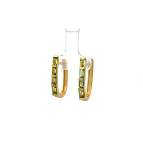 Pendientes de Peridoto en Plata de Ley 925, Corte Esmeralda, Antideslustre, de Lujo, para Mujer, Regalo de Boda, Compromiso, Aniversario, Fiesta - Product Image 4