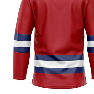 Ropa deportiva de alta calidad Jersey de hockey sobre hielo Logotipo personalizado Tamaño para niños Tamaño adulto Poliéster Jersey de hockey sobre hielo - Product Image 5