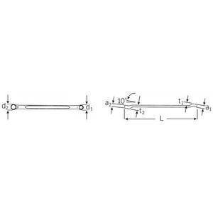ประแจแหวนสองด้านแบบเมตริก Stahlwille ดีไซน์โค้งเล็กน้อย - Product Image 2