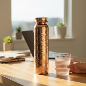 Botella de Cobre Forjada a Mano para Purificación de Agua al Aire Libre, Botellas de Agua Resistentes para Exteriores - Product Image 3