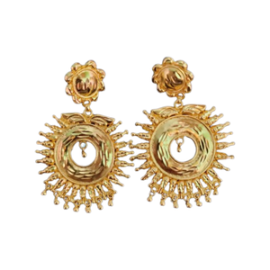 Juego de Aretes Recién Llegado con Baño de Oro de 22 Quilates, Estilo Jhumka, Joyería para Mujer, por Exportadores Indios - Product Image 2