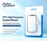 Blíster personalizado de PVC transparente sellado por alta frecuencia, embalaje de blíster, molde personalizado, carcasa de plástico para embalaje de protector de pantalla de reloj