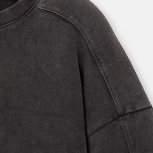 T-shirt Homme Personnalisable 100% Coton Uni Vintage Coupe Boxy Courte Style Chinois Délavé à l'Acide Oversize 300 g/m² Grammage Lourd Imprimé - Product Image 6