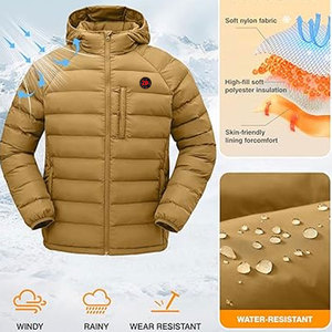 Reliable Cold Weather Puffer <b>Jacket</b> With Adjustable <b>Hood</b> And <b>Soft</b> Interior Winter <b>Jacket</b> For Men - Product Image 4