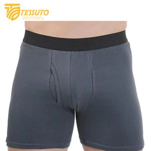 Sous-vêtements pour hommes sous-vêtements confortables à séchage rapide sans couture pour hommes sous-vêtements en coton spandex personnalisé rayé Logo imprimé Boxer court Oem - Product Image 2