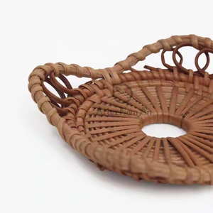 Ensemble de sous-verres en rotin tissés à la main de marque personnalisée pour la maison, le café et le restaurant utilisent des tapis et des tampons - Product Image 4