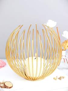 Candelabro Decorativo de Metal Estilo Jaula 2026, Diseño Moderno, para Bodas, Interior y Exterior - Product Image 2