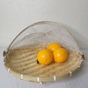 Panier de vannage en bambou en gros avec couvercle en filet-Plateau en bambou tissé à la main solide pour un usage agricole - Product Image 5