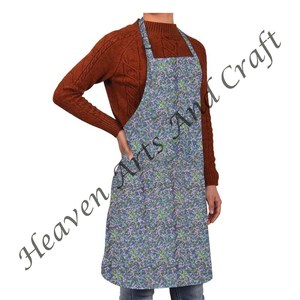 ผ้ากันเปื้อนในครัวลายดอกไม้พิมพ์ลายดอกไม้ผ้ากันเปื้อนหลายสีสำหรับผู้หญิงผู้ชายทำความสะอาดเอวสำหรับเชฟบ้านร้านอาหารโรงแรม - Product Image 3