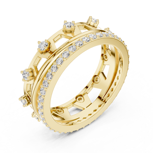 Anillo de compromiso solitario elegante 14K para novia - Product Image 3