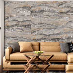 Carreaux de sol en porcelaine à finition métallisée 600x1200mm pour grande villa de luxe et carrelage de salle de bain. - Product Image 1