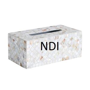 Boîte porte-mouchoirs en bois finition nacre boîte de luxe maison hôtel mariage événement fête décoration utilisation porte-serviettes boîte - Product Image 1