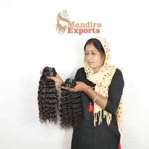 En gros 100% Naturel Cuticule Aligné Crépus Bouclés Extensions de Cheveux Humains Vierges Lâche Vague Profonde Style De L'Inde - Product Image 6