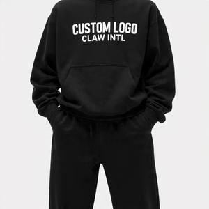 Chándal deportivo de algodón y poliéster, venta al por mayor, chándal personalizado para hombre, Sudadera con capucha de gran tamaño y pantalones holgados, chándal - Product Image 3